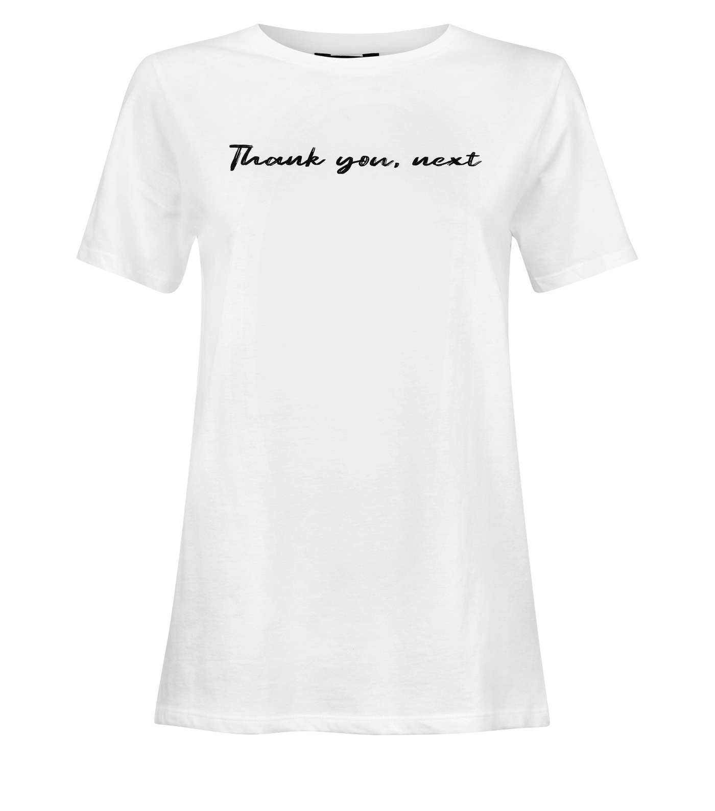 White Thank You Next Slogan T-Shirt Image 4