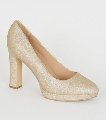 gold party shoes wide fit