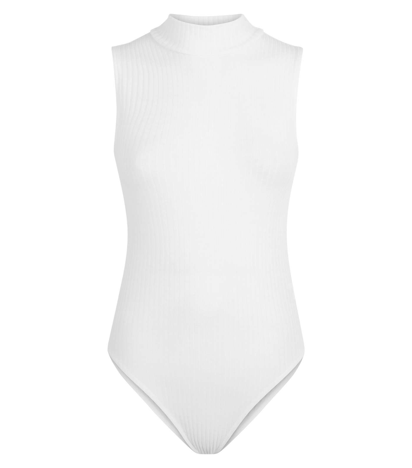 Cream Rib Turtleneck Bodysuit Image 4