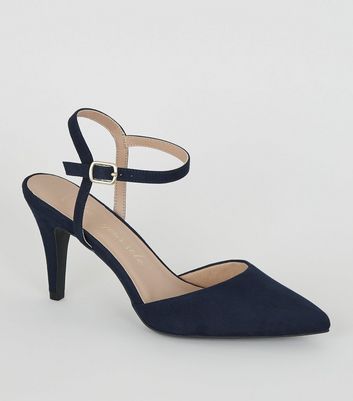 new look wide fit navy shoes