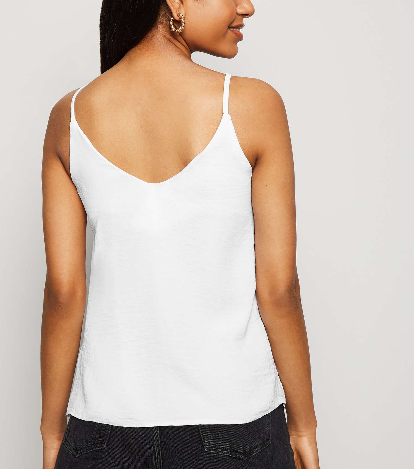 Petite Off White Button Up Cami Image 3