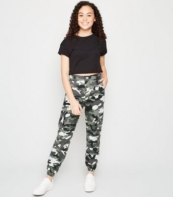 girls camo trousers