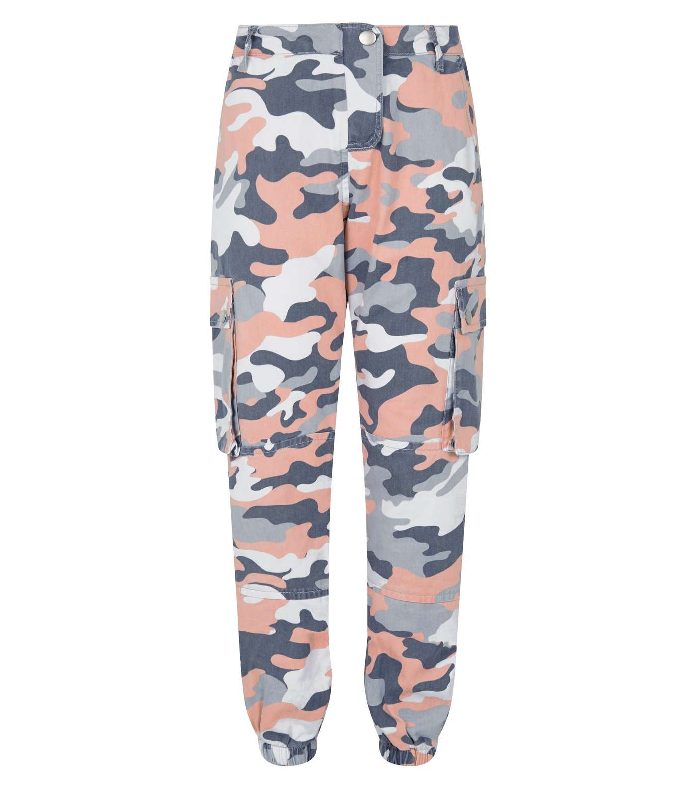 Girls Pink Camo Utility Trousers Image 4