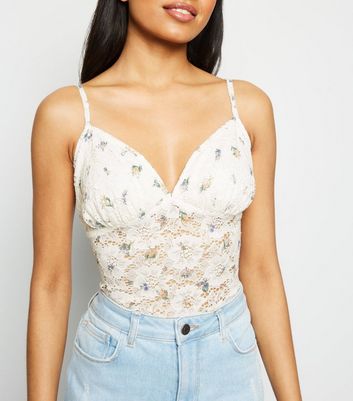 flower lace bodysuit