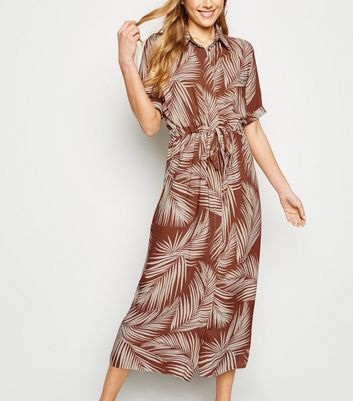 new look palm print dress