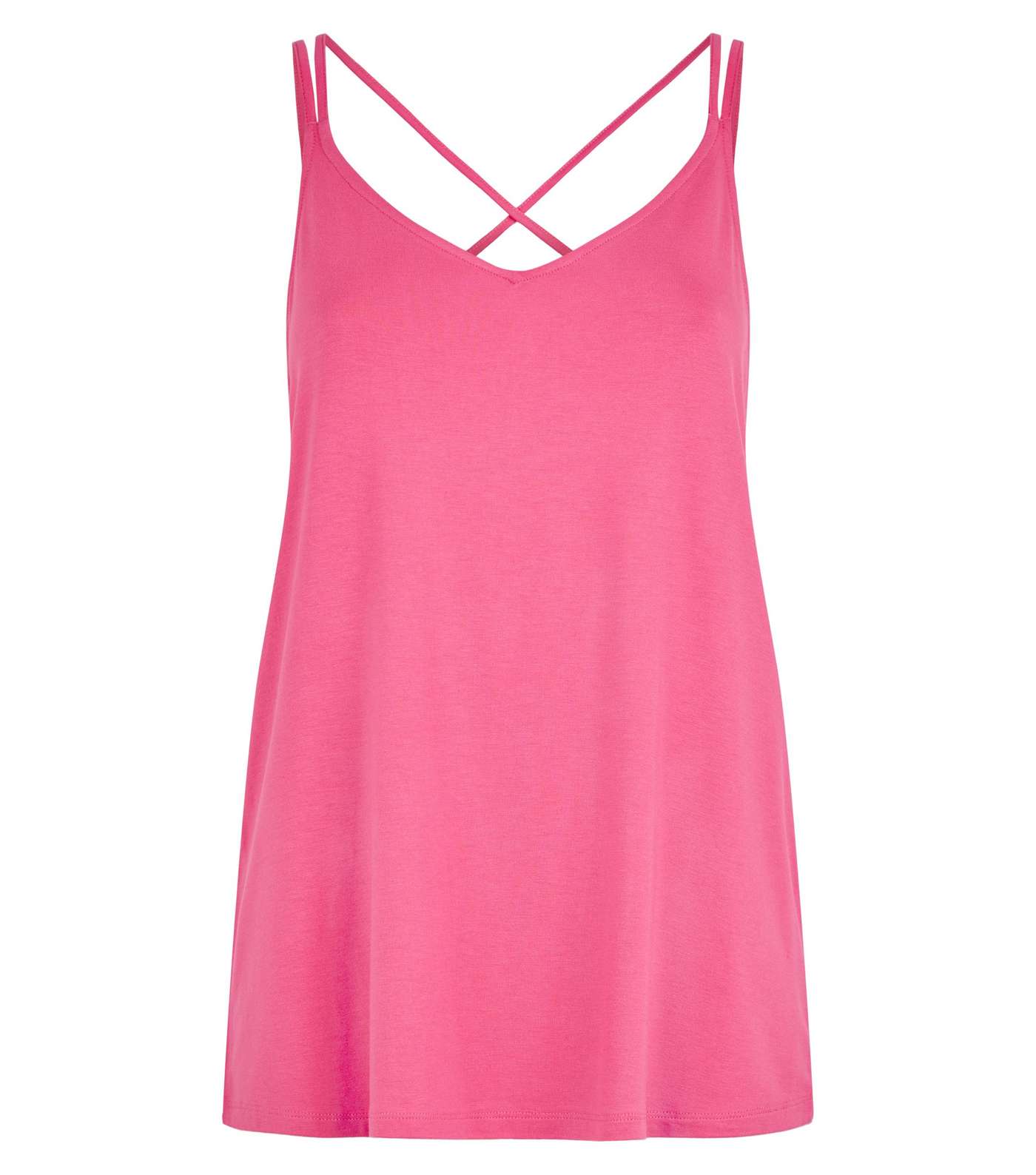 Tall Bright Pink Cross Back Cami Image 4