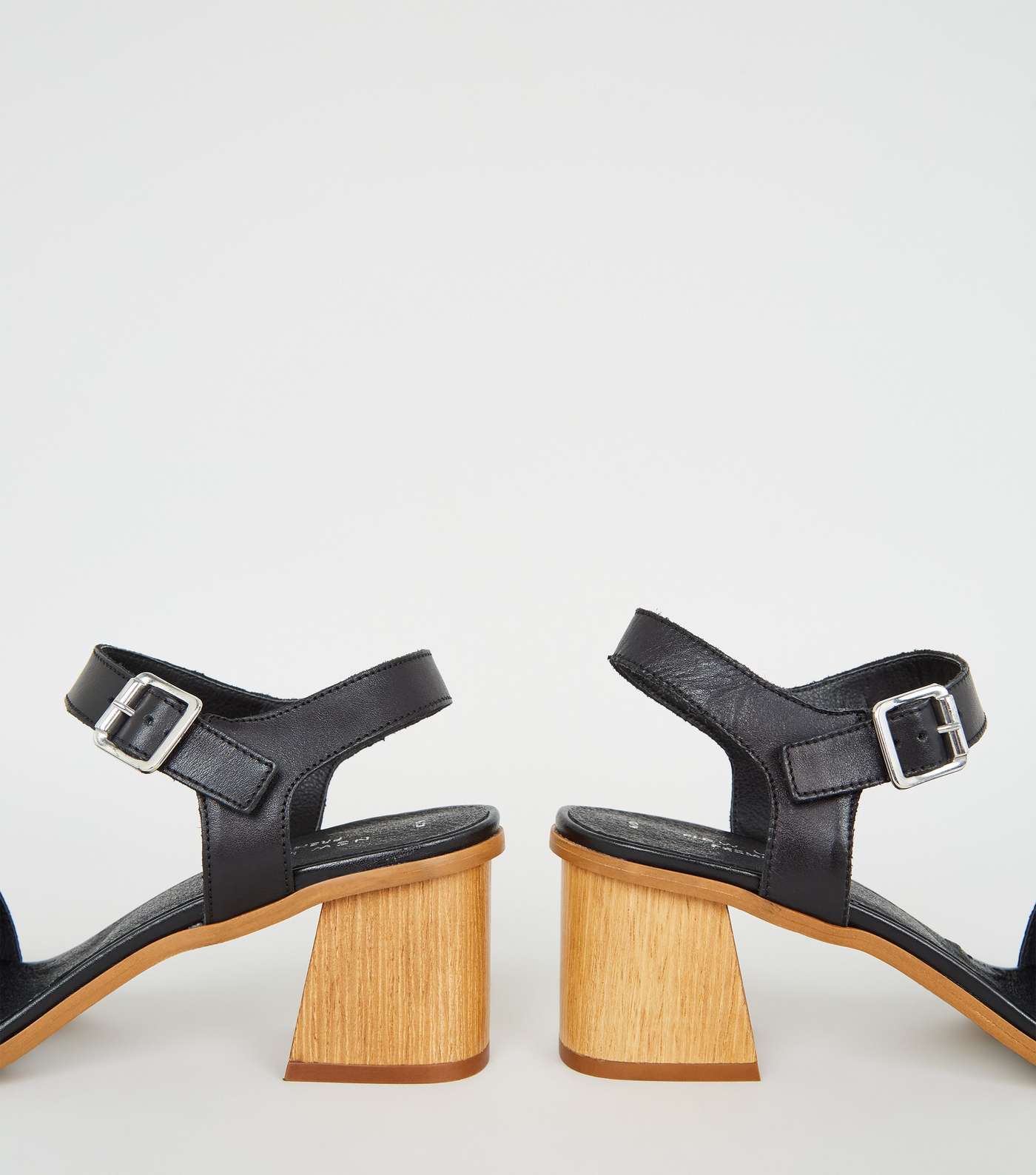 Black Premium Leather Faux Snake Strap Sandals Image 3