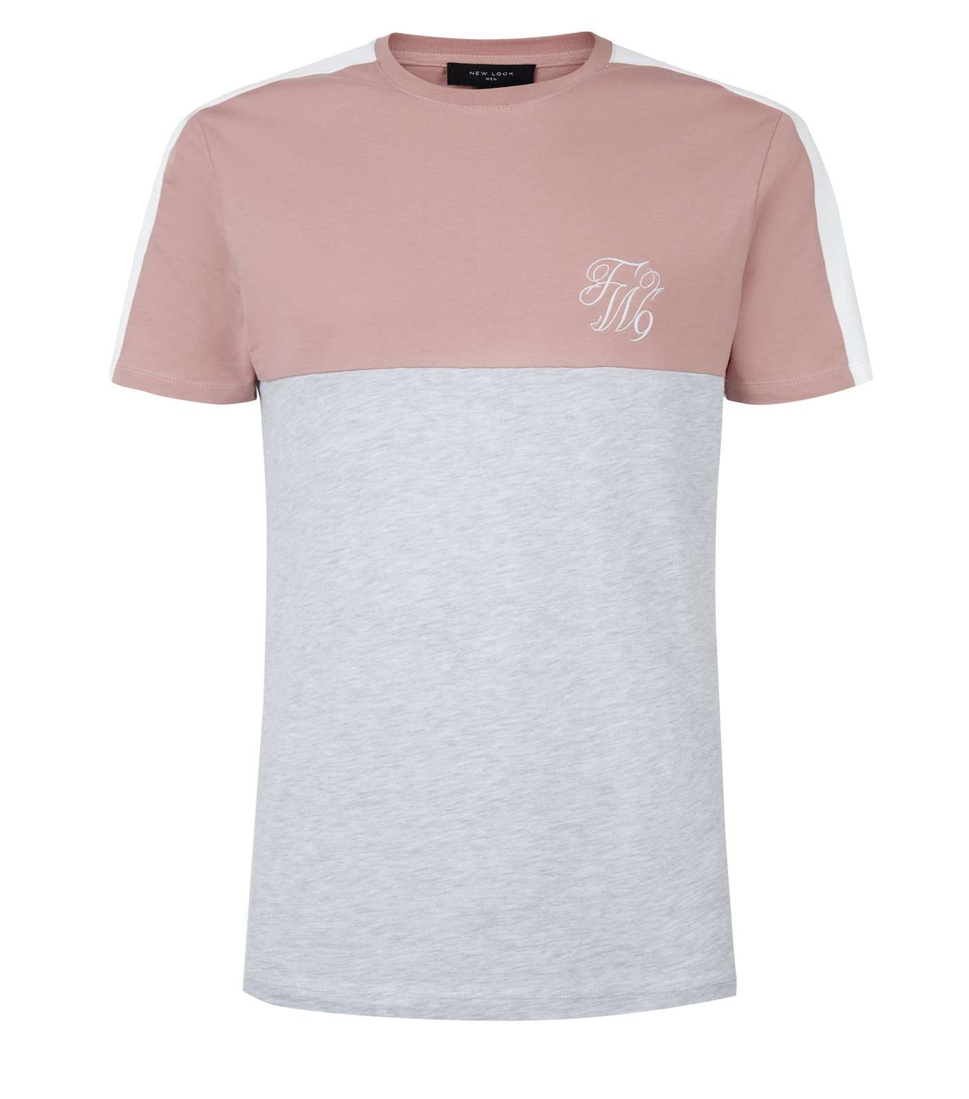 Mid Pink TW9 Embroidered Muscle Fit T-Shirt Image 4