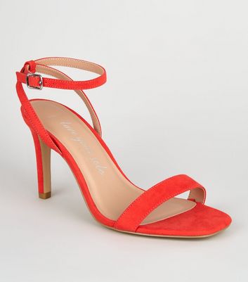 new look coral sandals