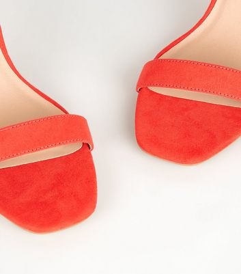 new look coral sandals