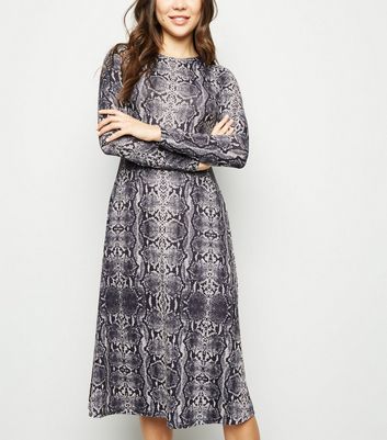 snake print swing dress