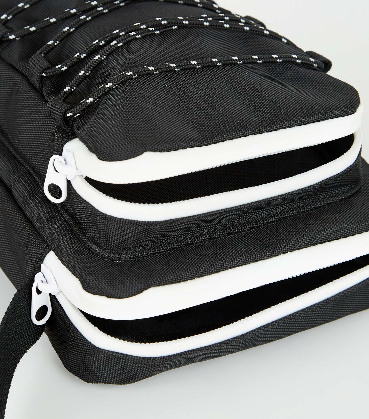 Black Drawstring Front Shoulder Bag Image 4