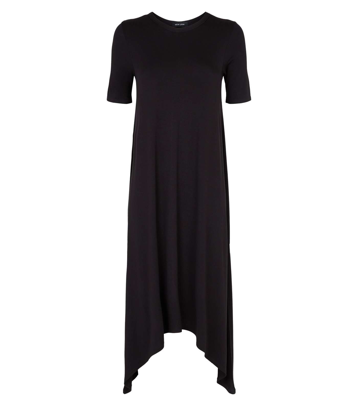 Black Hanky Hem T-Shirt Dress  Image 4