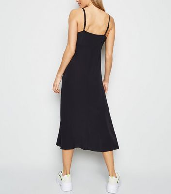 Black Strappy Midi Dress | New Look