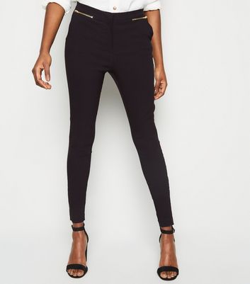 Tall Black Zip Front Slim Stretch 