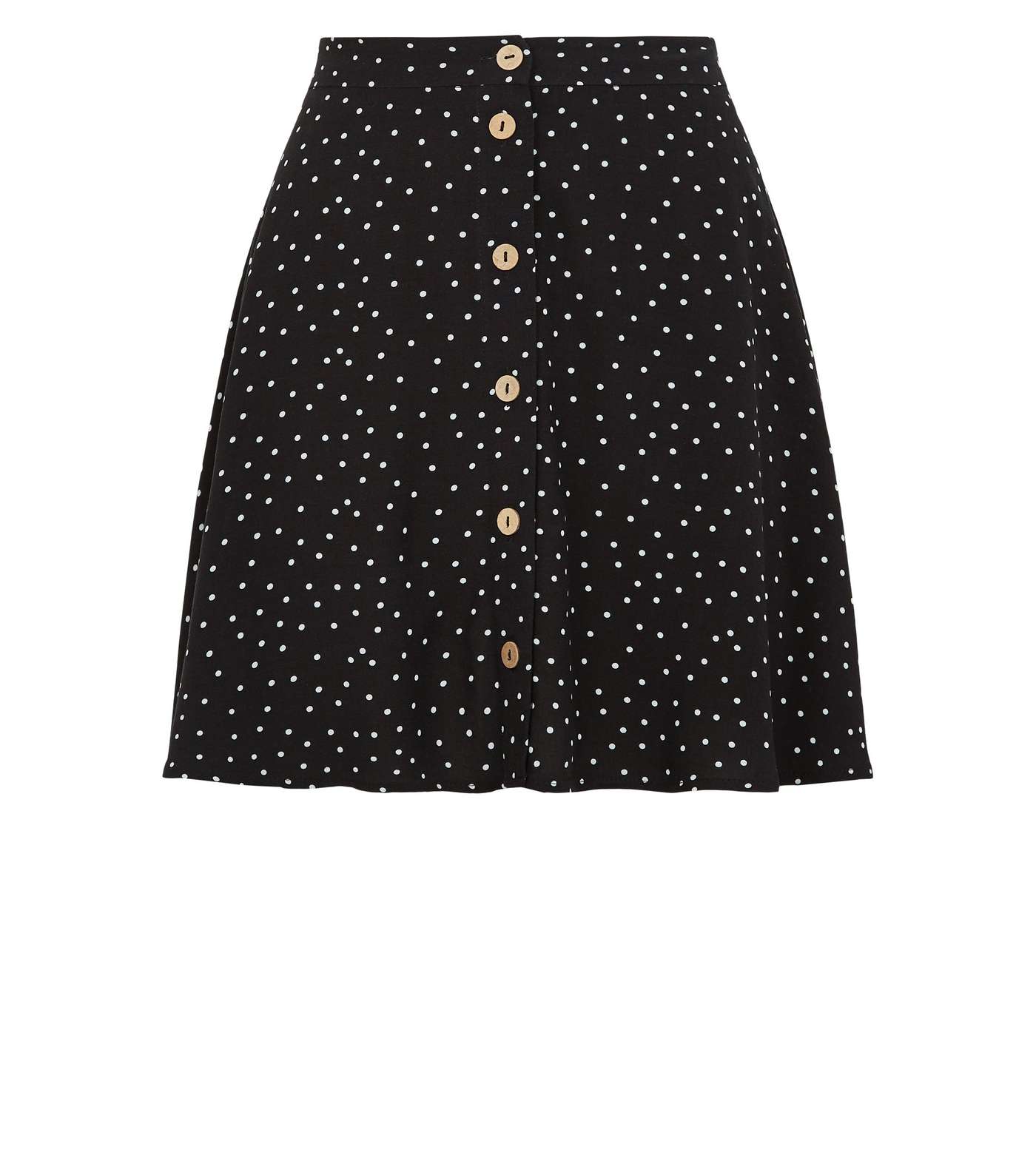 Black Spot Button Up Mini Skirt Image 4