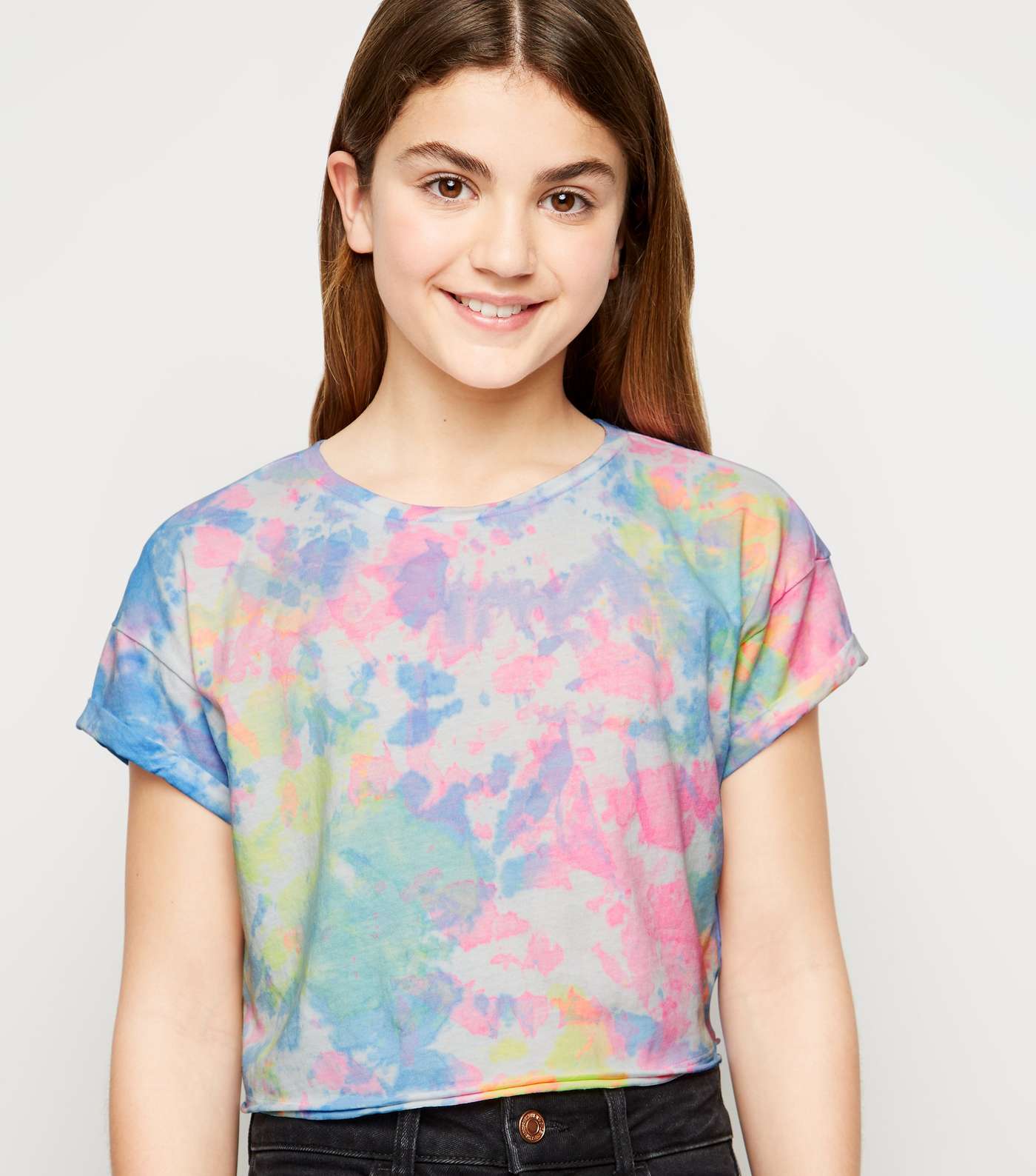 Girls Multicoloured Neon Tie Dye T-Shirt 