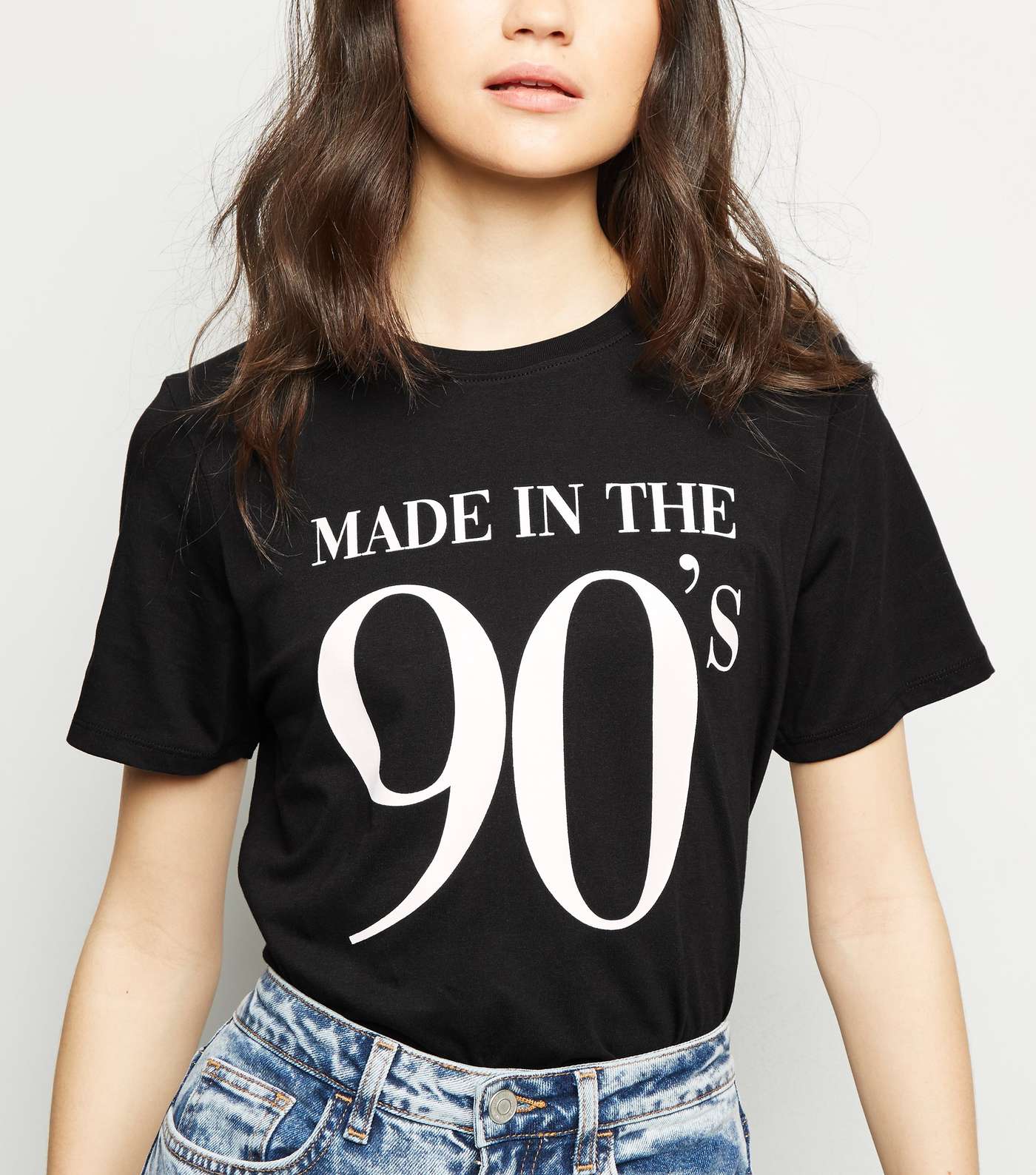 Black Made In The 90's Slogan T-Shirt