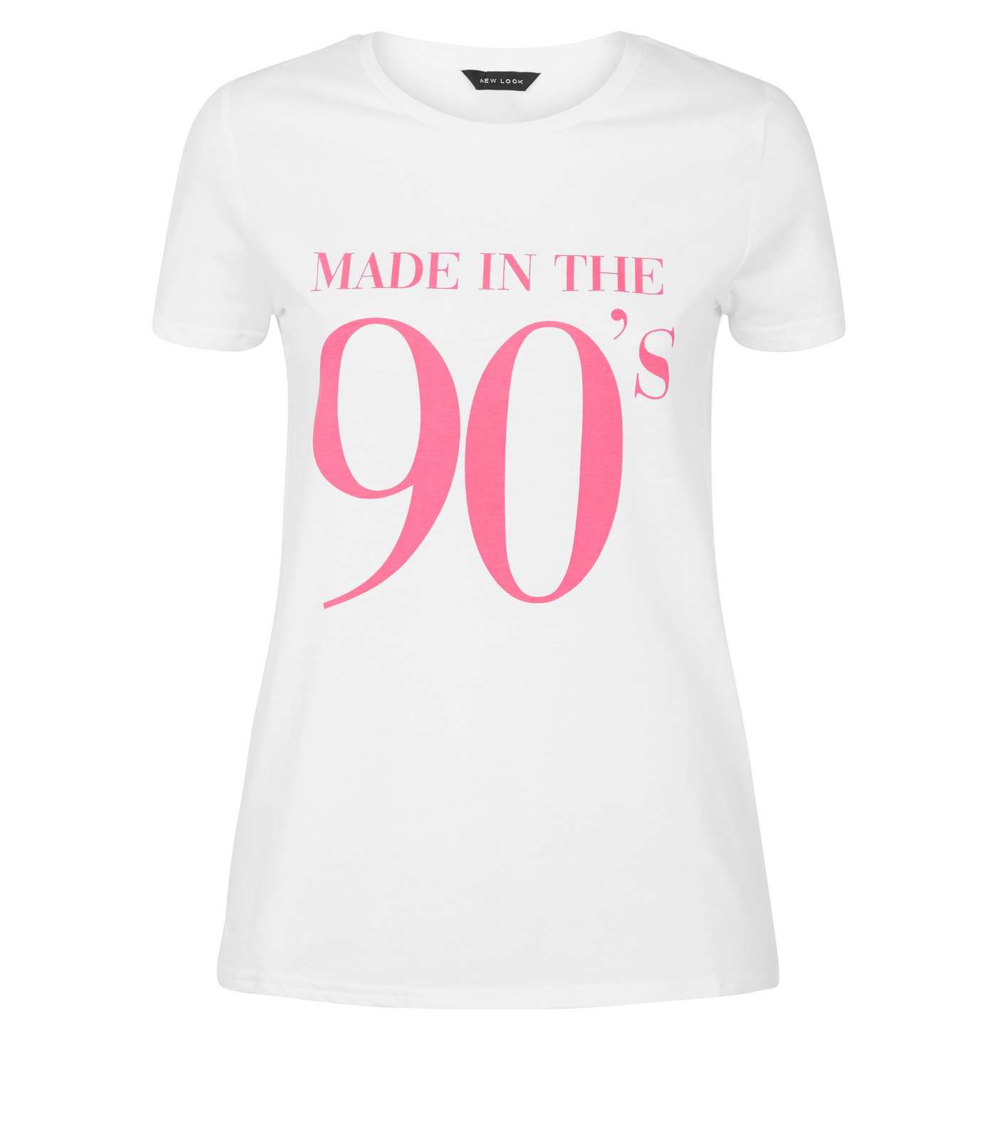 White Made In The 90's Slogan T-Shirt Image 4
