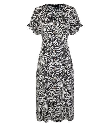 new look zebra midi dress