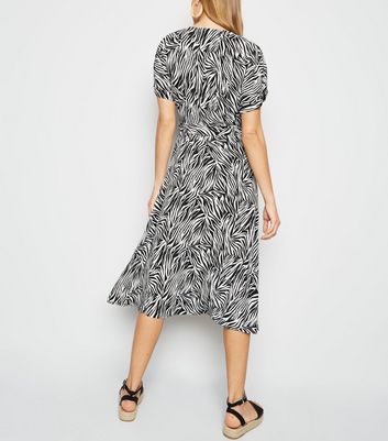 new look zebra midi dress