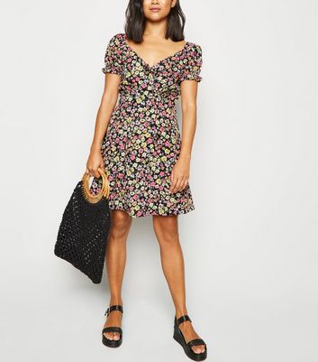 petite floral tea dress