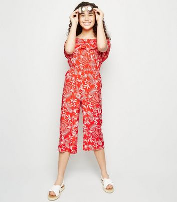 bardot cropped jumpsuit