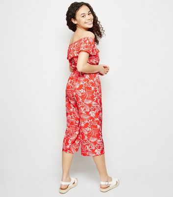 bardot cropped jumpsuit