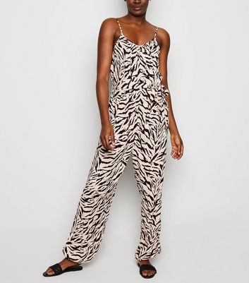 Tall Black Tiger Print Jumpsuit | New Look