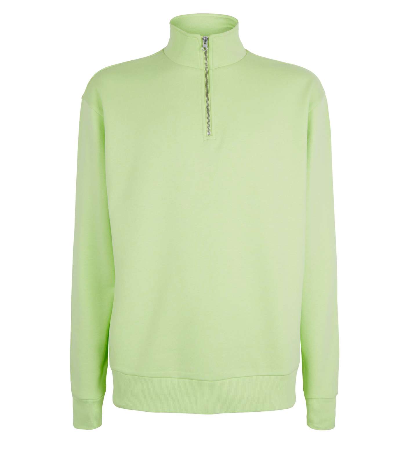 Light Green Funnel Neck Sweatshirt Image 4