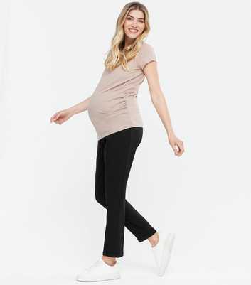Maternity Black Over Bump Slim Stretch Trousers