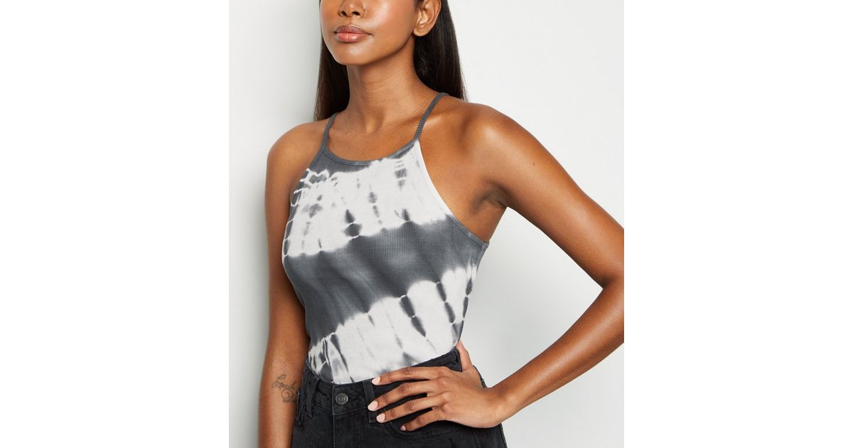 Shiny Tie-Dye Two-Tone Cami