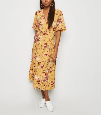 new look yellow floral dress