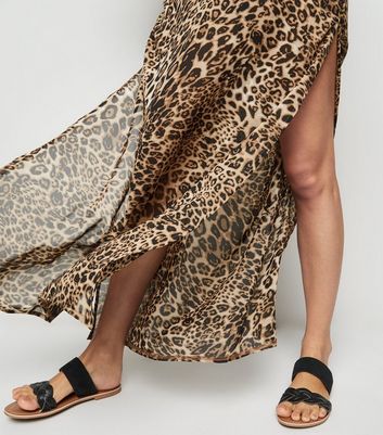 leopard print beach wear