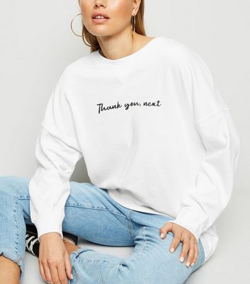 next white sweatshirt