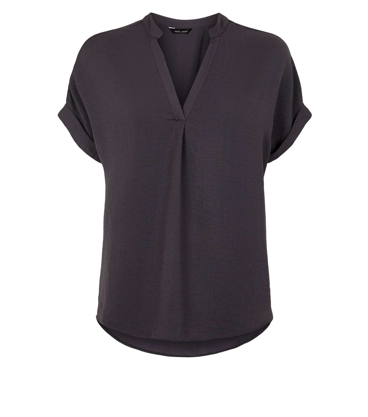 Dark Grey Short Sleeve Overhead Shirt  Image 4