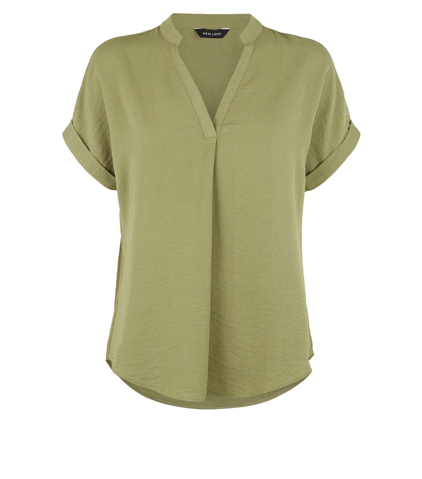 Olive Short Sleeve Overhead Shirt Image 4