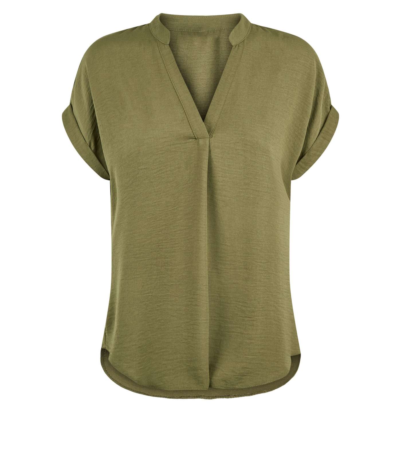 Khaki Short Sleeve Overhead Shirt Image 4