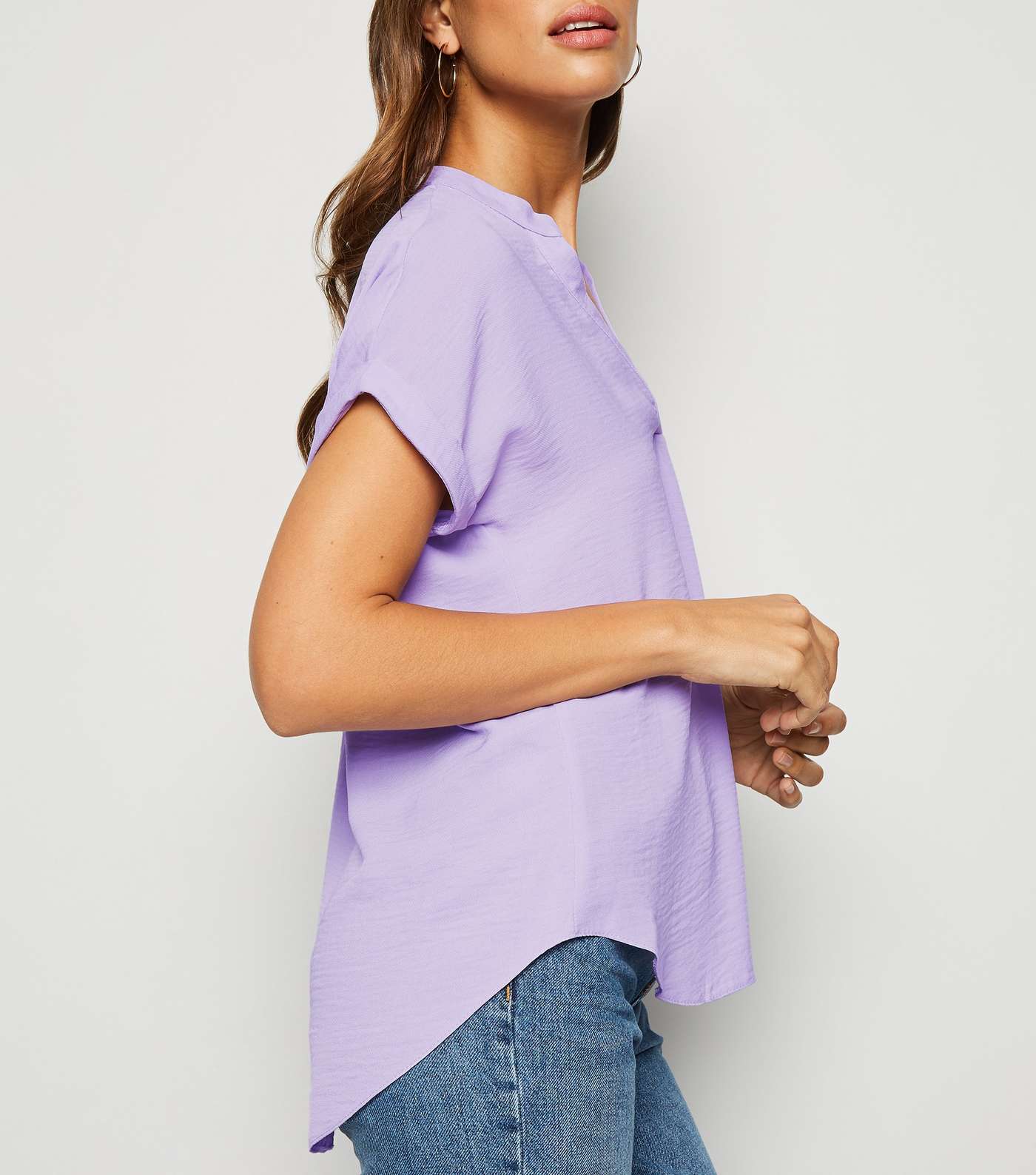 Lilac Short Sleeve Overhead Shirt Image 5