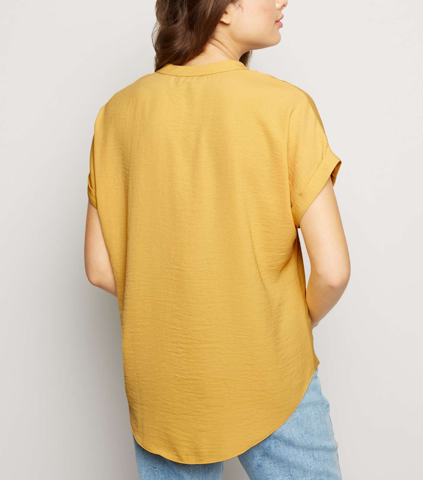 Mustard Short Sleeve Overhead Shirt Image 3
