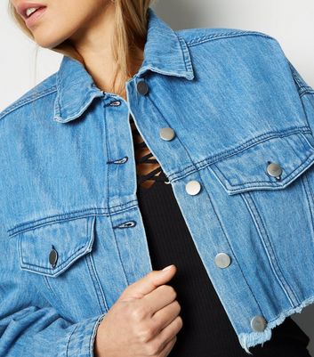 boxy crop denim jacket