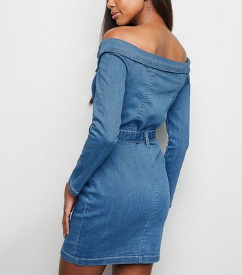 bardot zip front dress