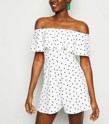 white spot playsuit