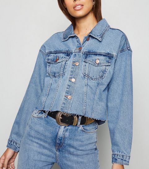 Blue Crop Denim Jacket 