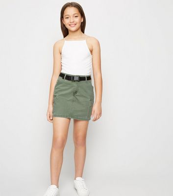 new look girls denim skirt
