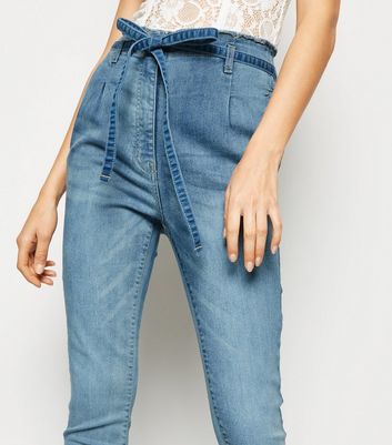 paperbag skinny jeans