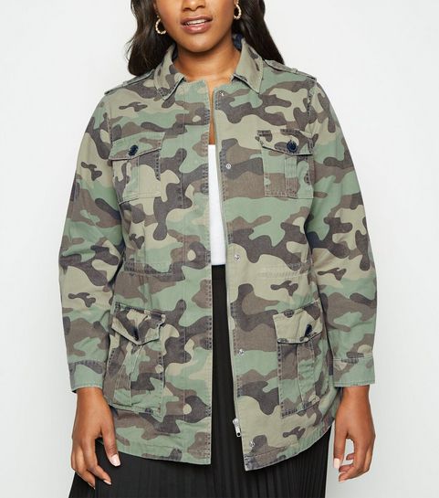 Curves Olive Camo 4 Pocket Utility Jacket