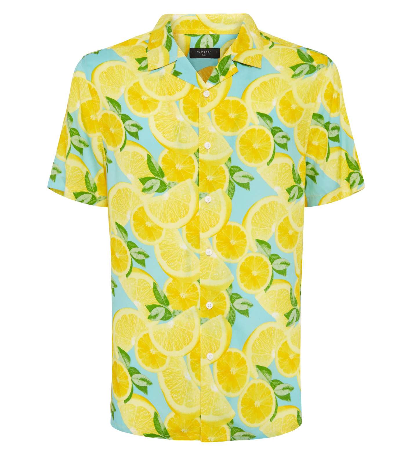 Yellow Lemon Short Sleeve Shirt Image 4
