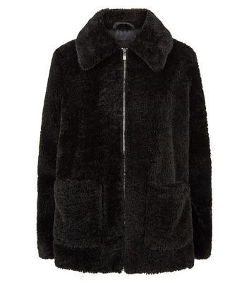 teddy coat with pockets
