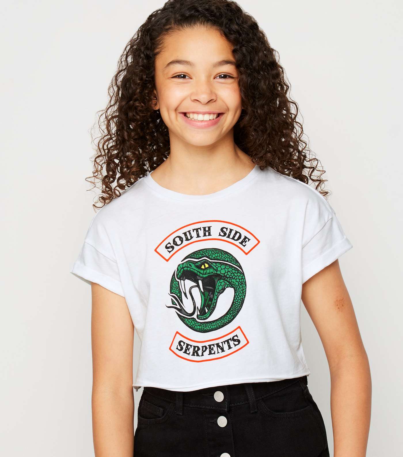 Girls White Riverdale South Side Slogan T-Shirt